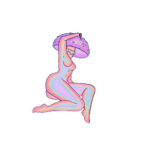 pastel mushroom babe NFT on Algorand