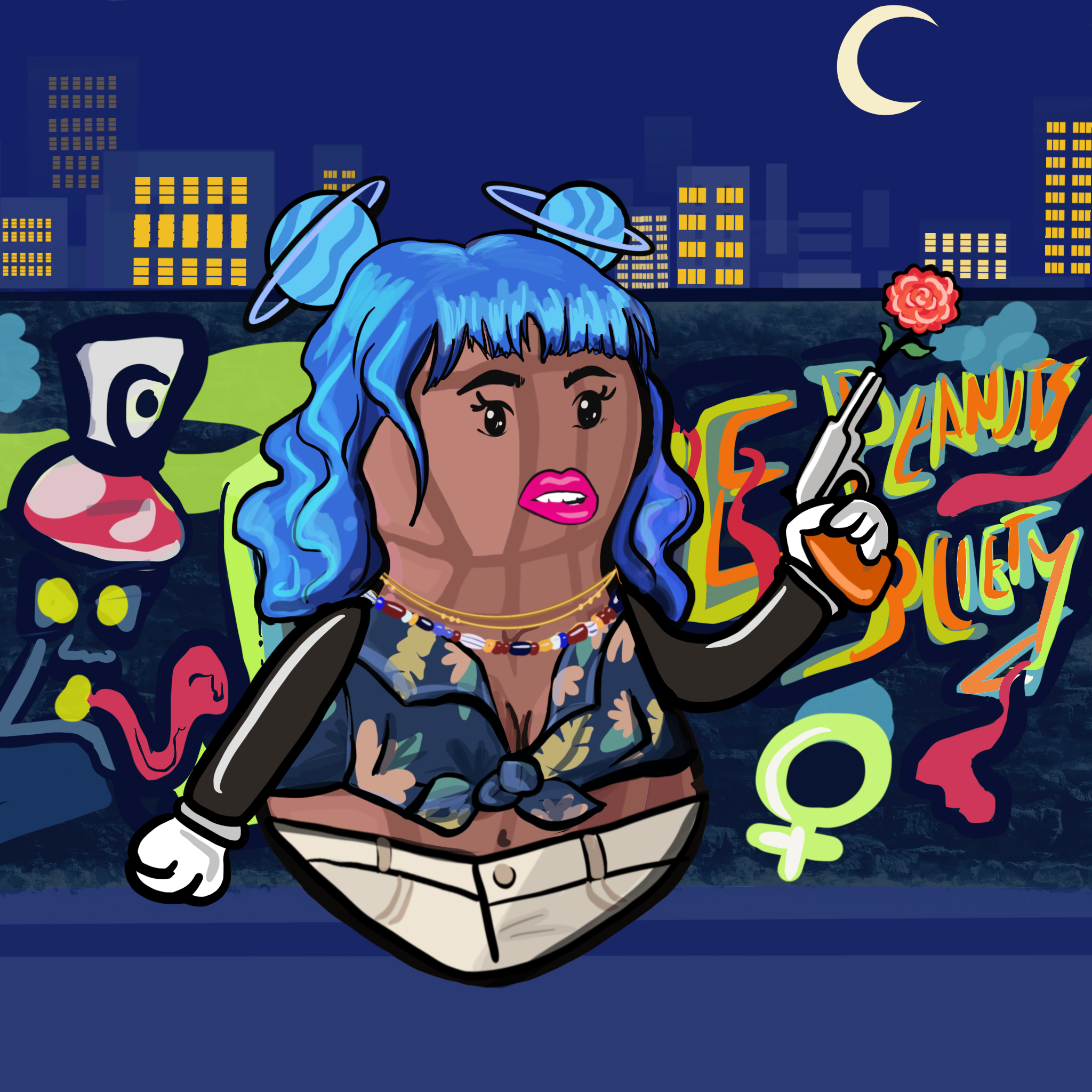 Dope Female Peanut Society #530 NFT on Algorand