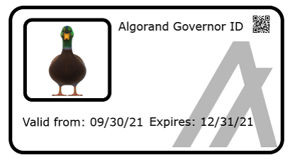 Algorand Governor #1 