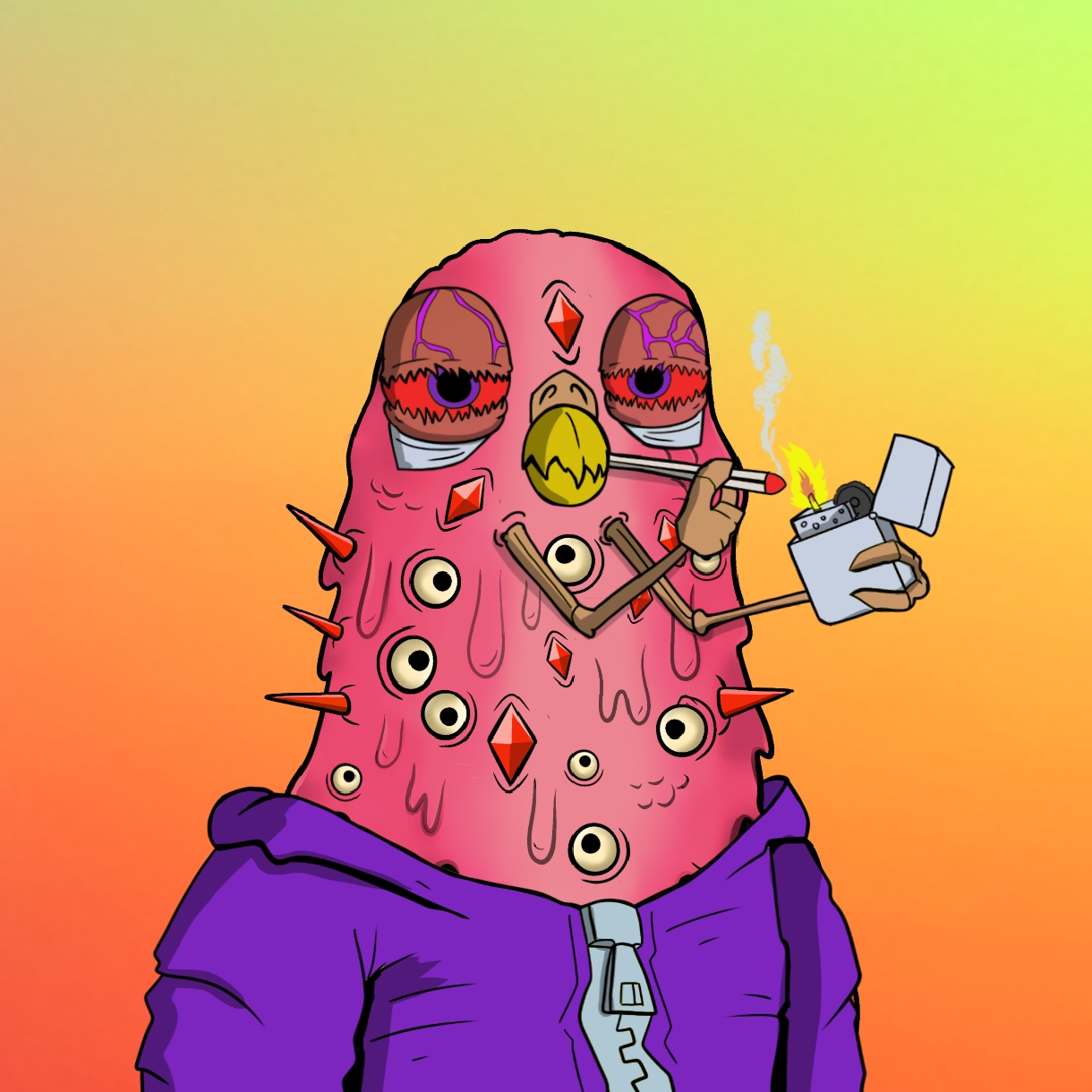 Mutant Ghetto Pigeon #185 NFT on Algorand
