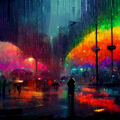 Colorful Rain#27 /Ai-powered art