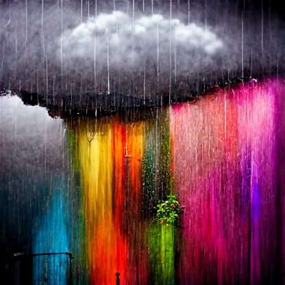 Colorful Rain#18 /Ai-powered art