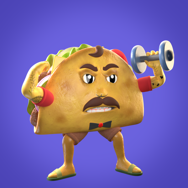 An image of 3D Weight Lifter TacoCoin #2 v2