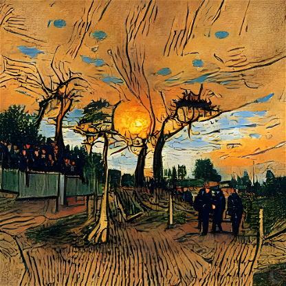 "Gathering at Sunset"