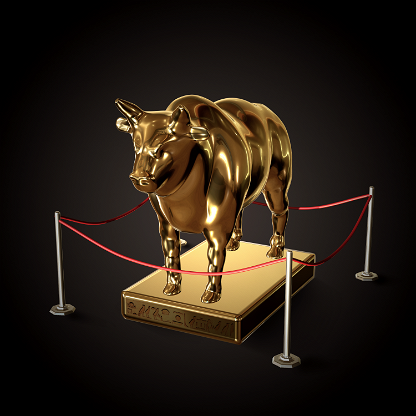 24K Gold Bull Market Statue