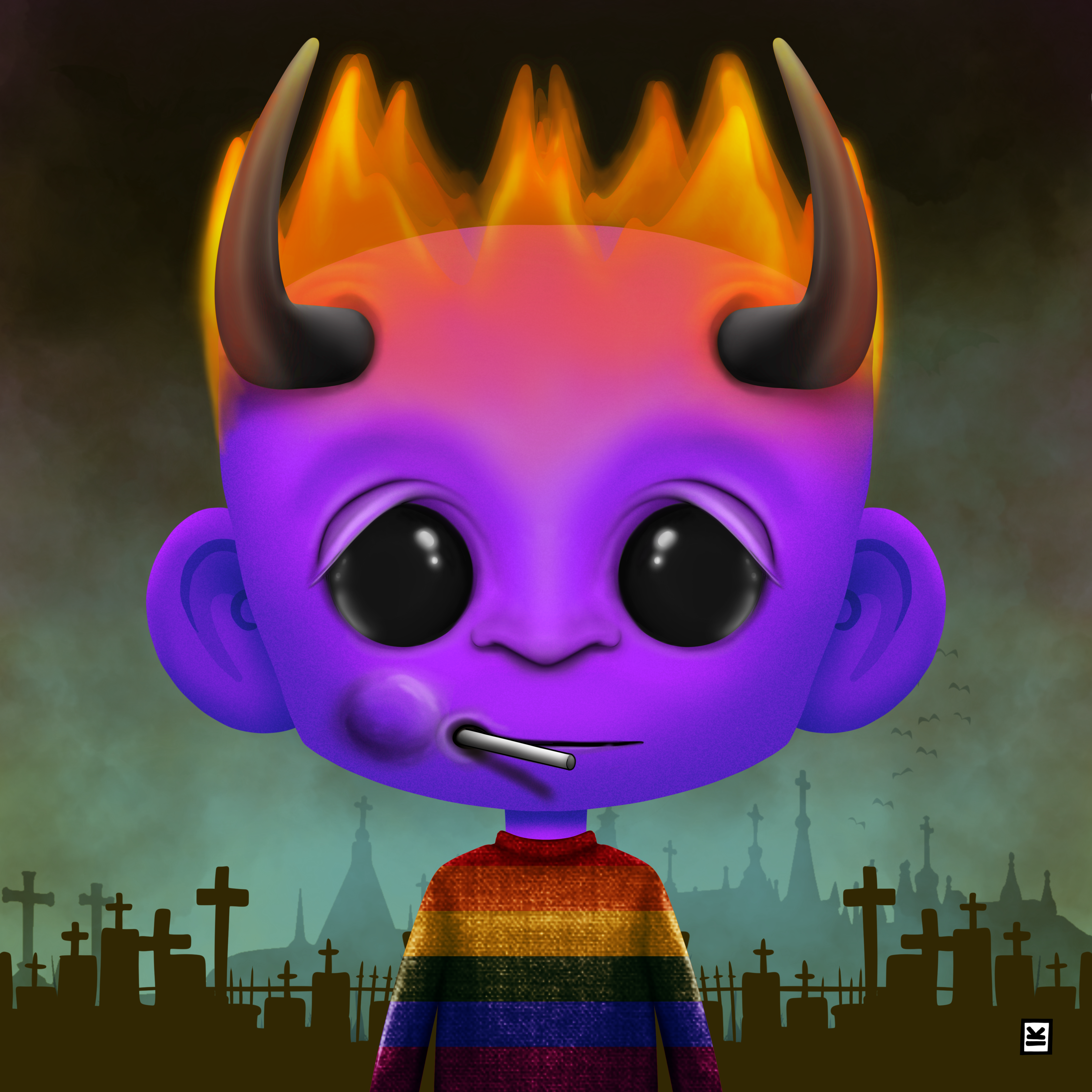 Little Monsters - Devil #34 NFT on Algorand