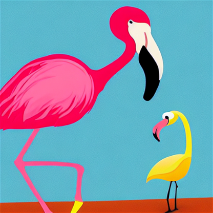 Flat Flamingo 3