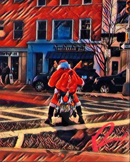 Motorcycle Santa #4