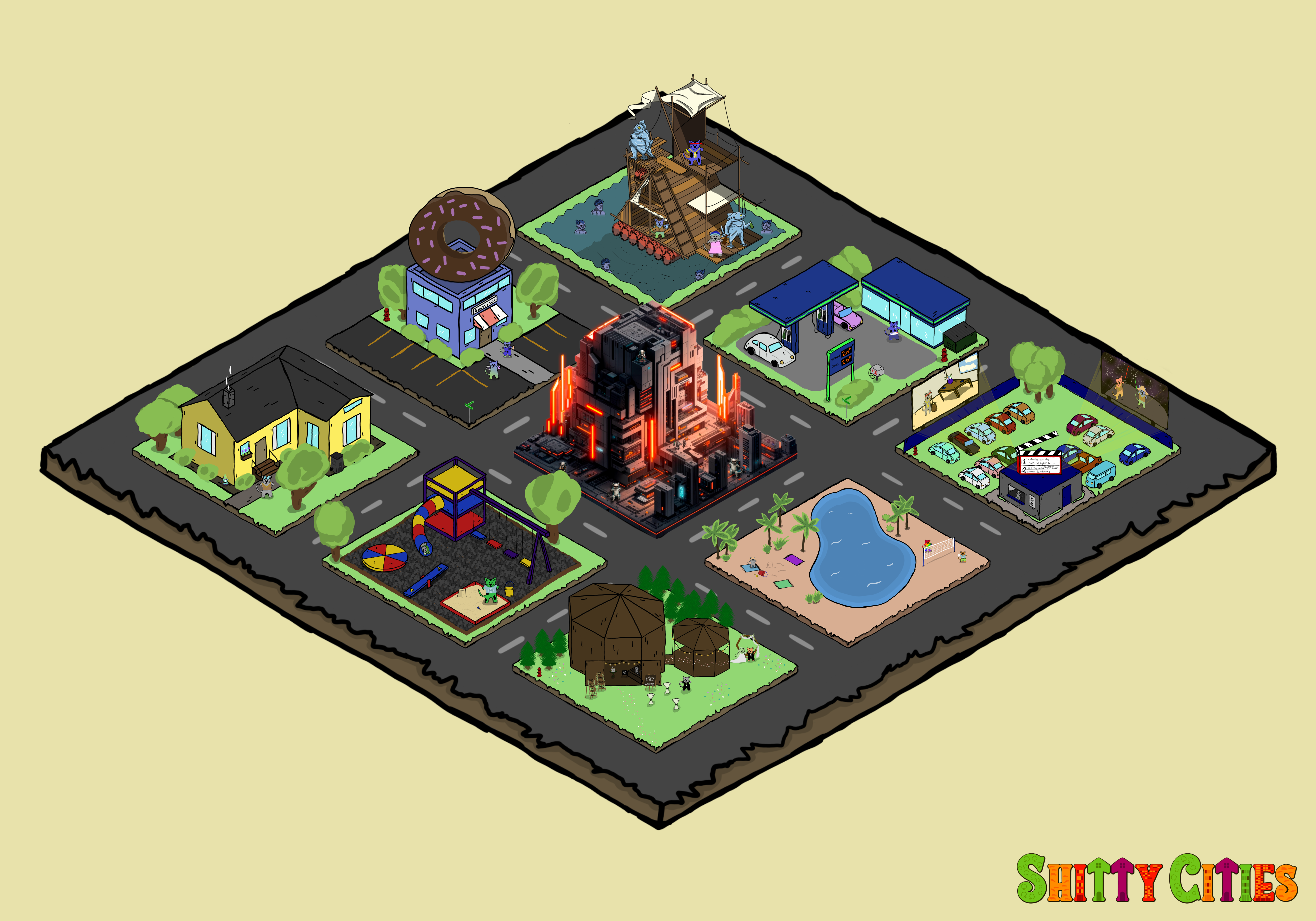 Shitty City #180 NFT on Algorand