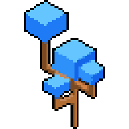 CryptoTrees Pixel Logo (Blue)