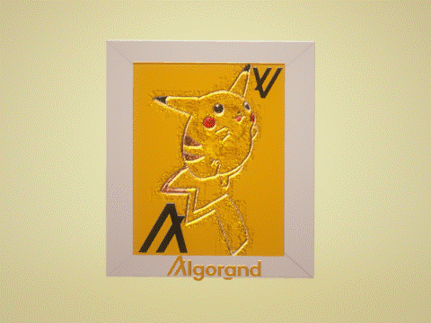 Golden Algomon Plate NFT on Algorand