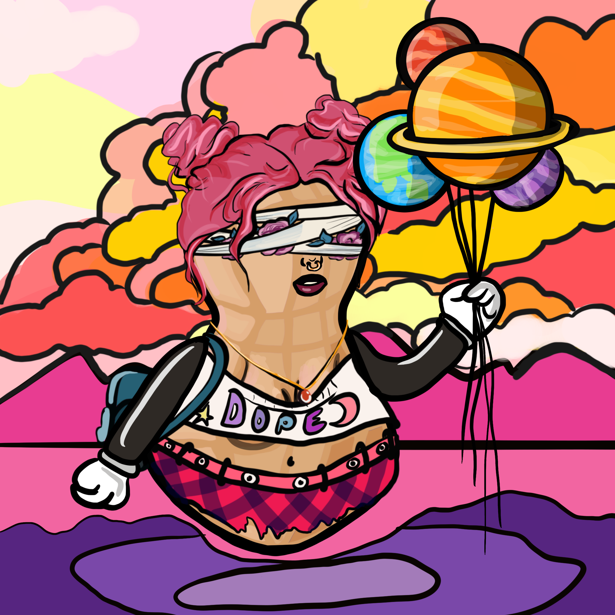 Dope Female Peanut Society #859 NFT on Algorand