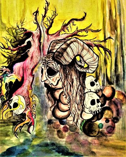 Skulls Watercolor 