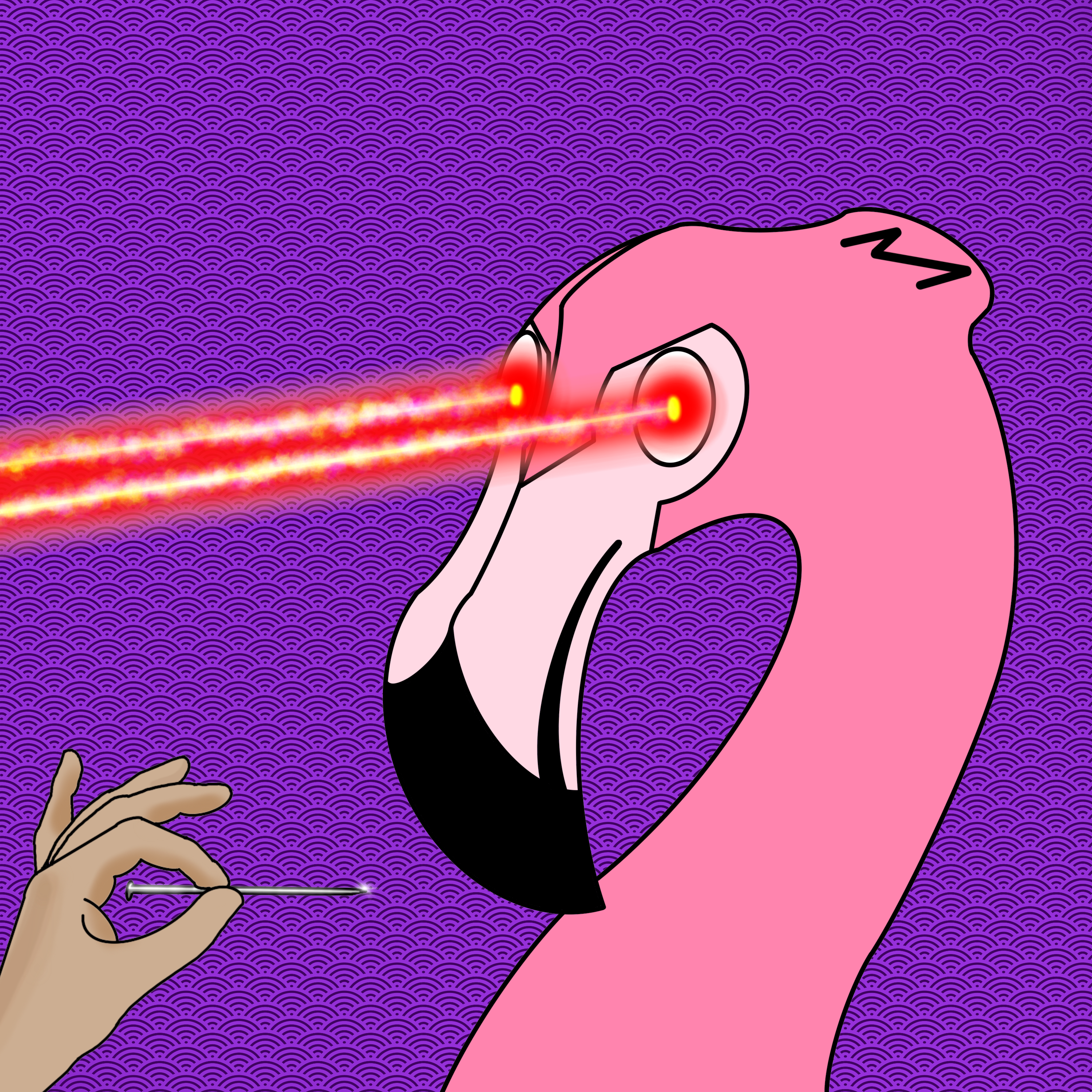 Flamingo Portraits #213 NFT on Algorand