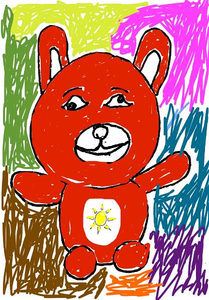 Red Color Bear 