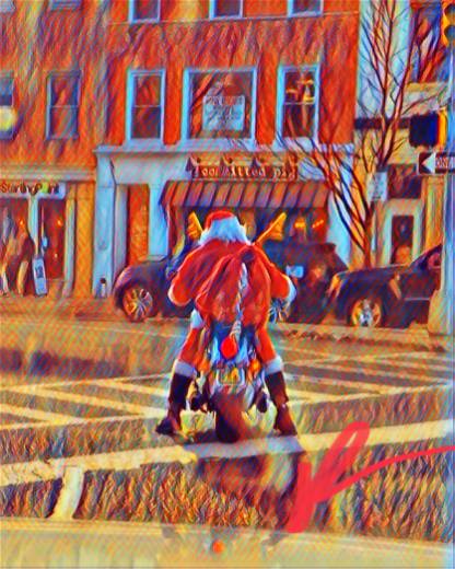 Motorcycle Santa #7