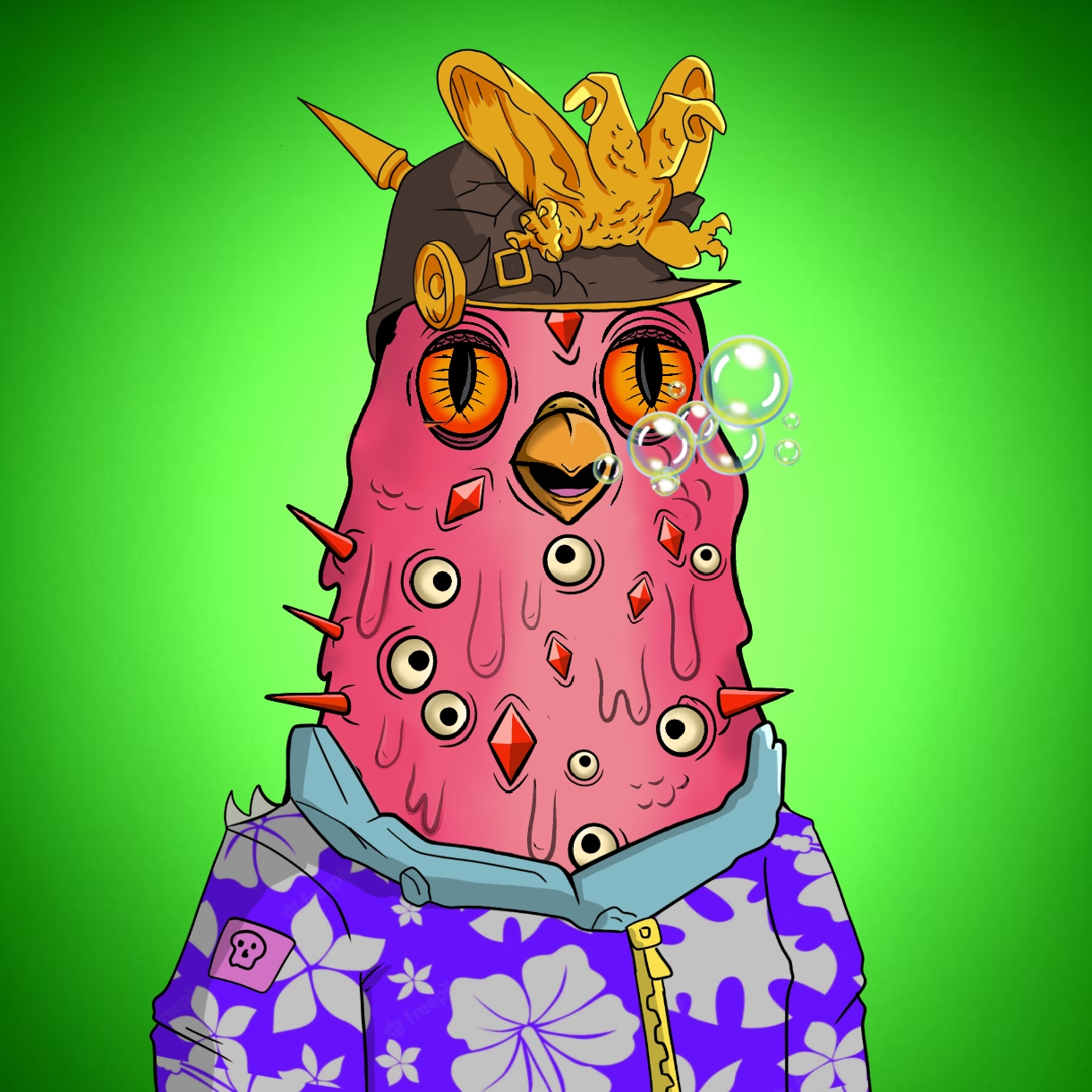 Mutant Ghetto Pigeon #256 NFT on Algorand