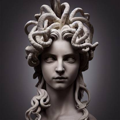 Medusa as a Marble Statue