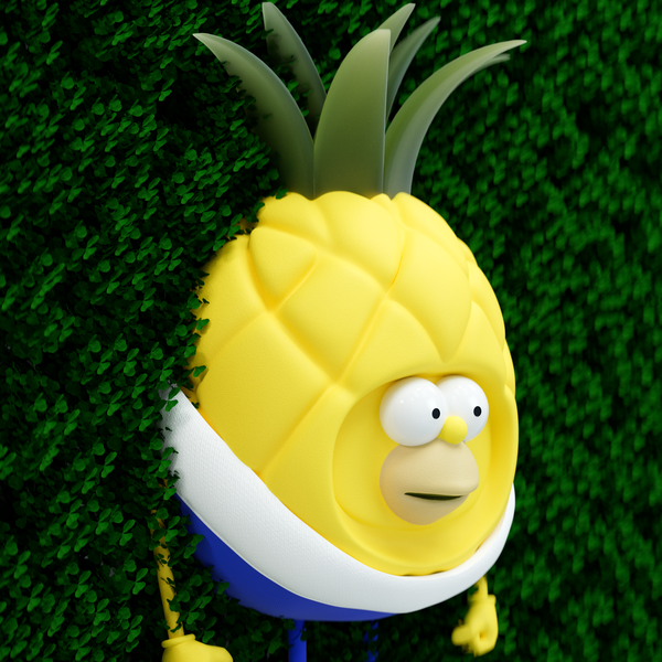 An image of 0017 - Homer Backs Into Bushes🍍 PineApple (Meme Edition)🍍