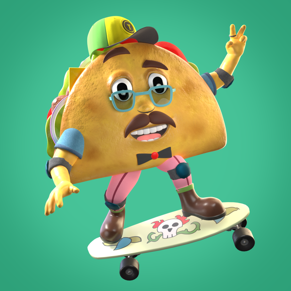 An image of 3D Skater TacoCoin v2