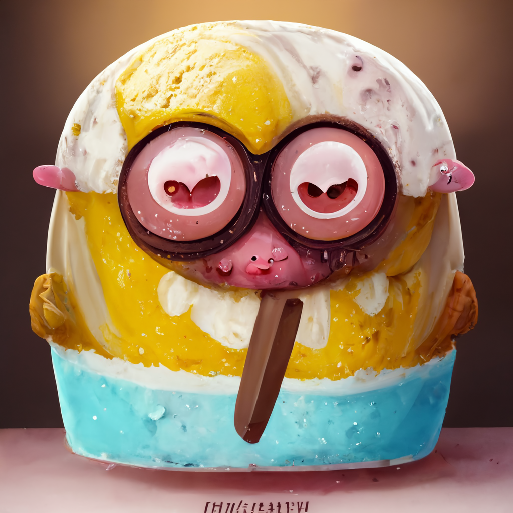 AI_cute_icecream_minion_001 NFT on Algorand