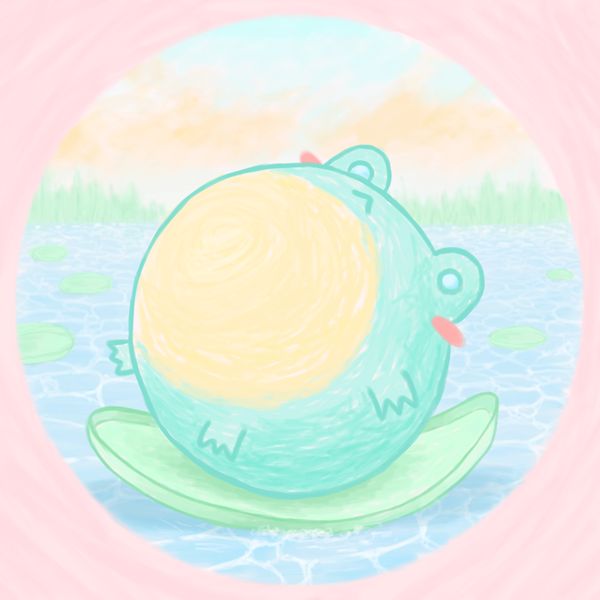 Round Frog - MoonNFTartist NFT on Algorand