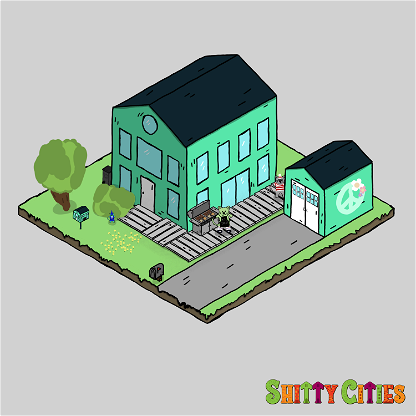 SCB93 - Two Story Green House