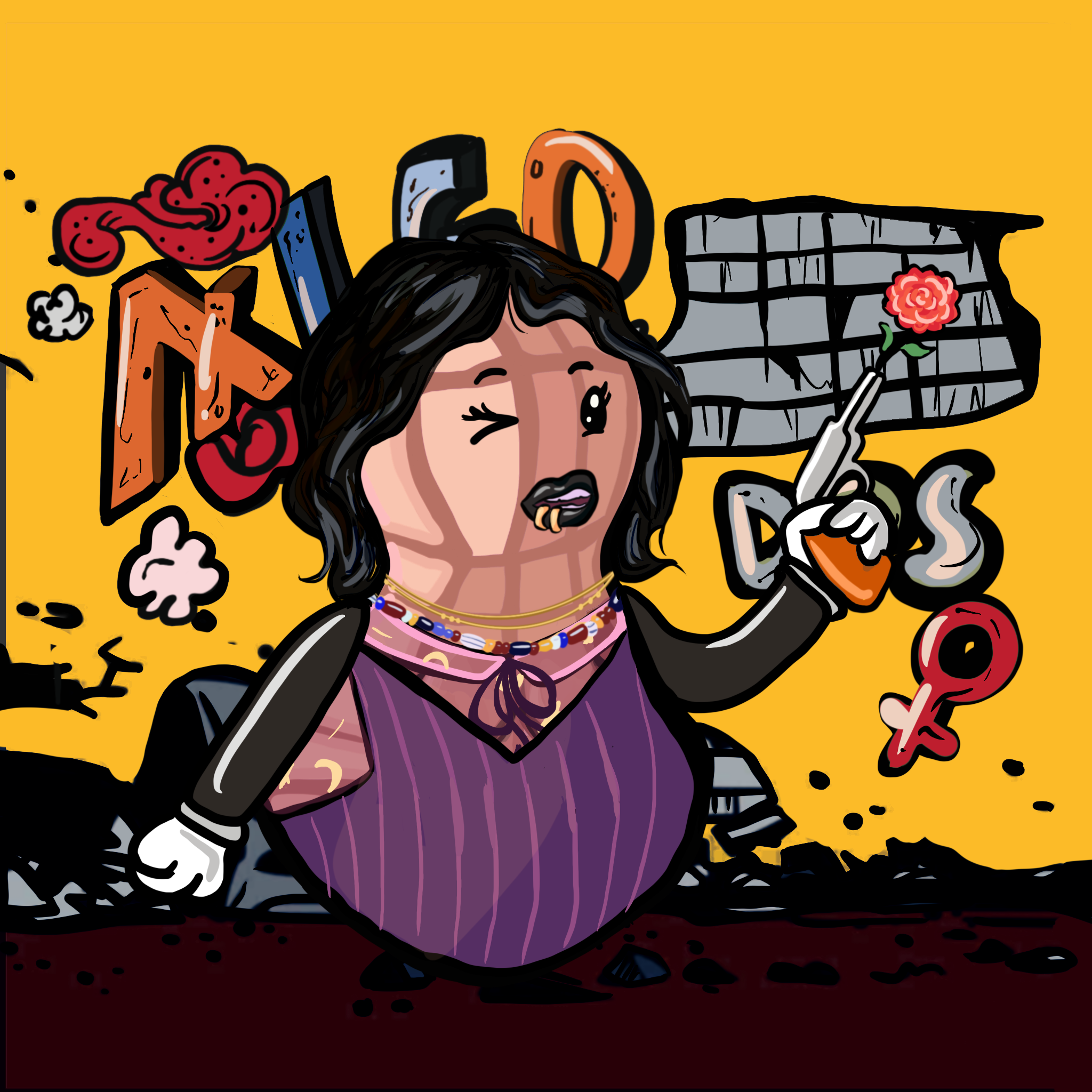 Dope Female Peanut Society #251 NFT on Algorand