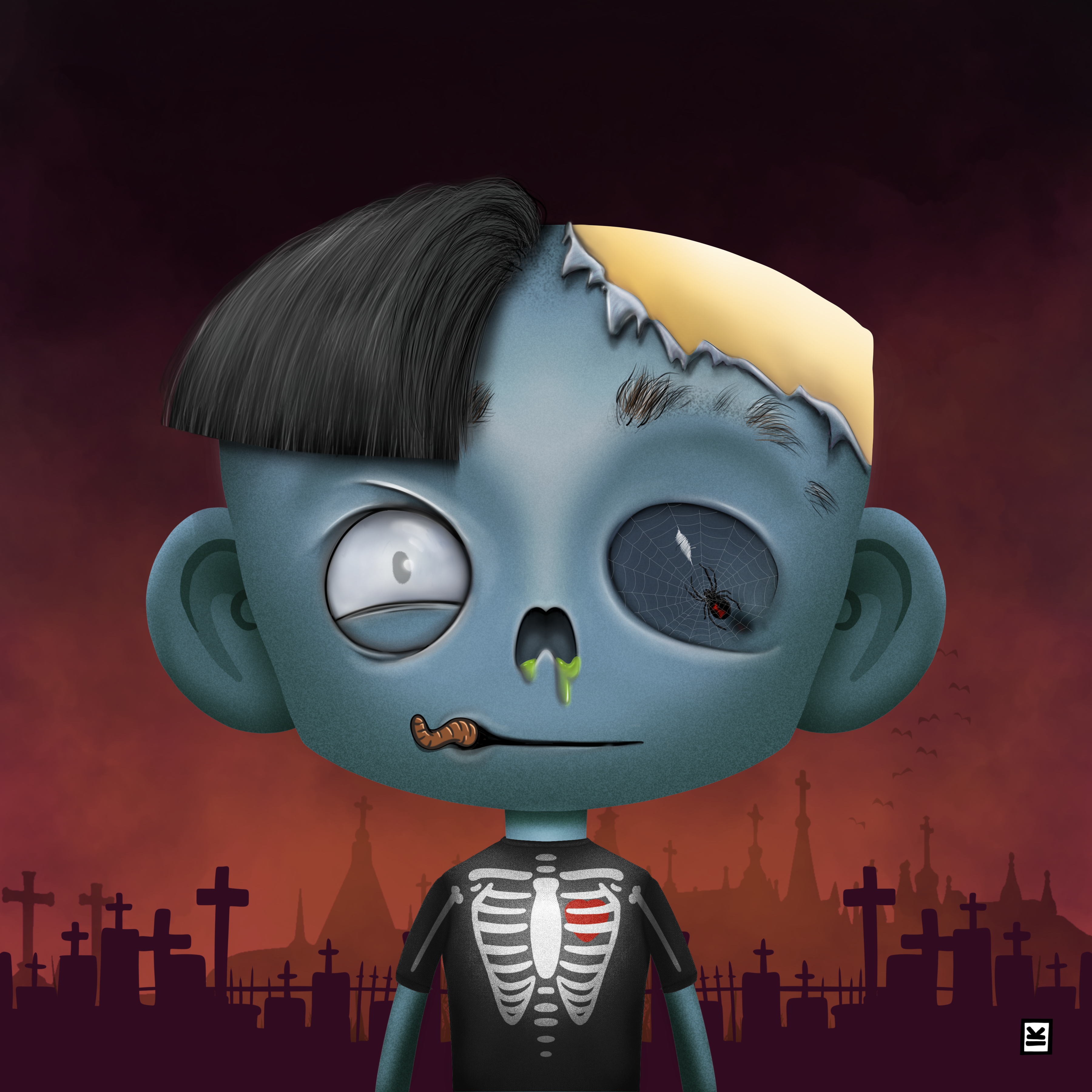 Little Monsters - Zombie #74 NFT on Algorand