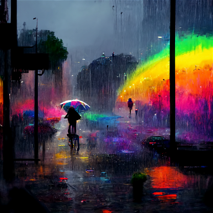 Colorful Rain#24 /Ai-powered art