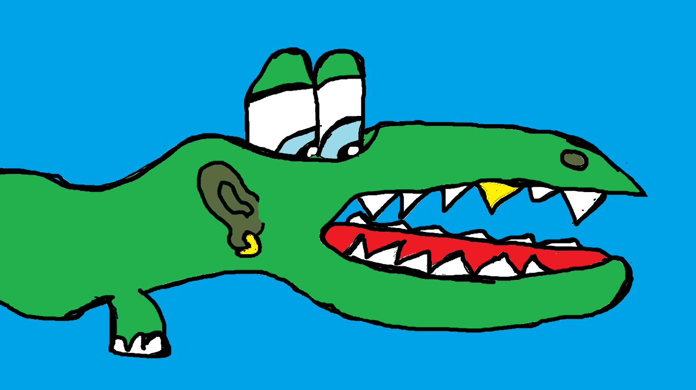 huge croc with a gold tooth NFT on Algorand