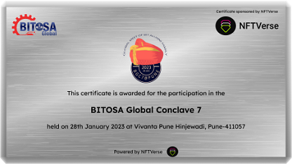 Participation Certificate - BGC7
