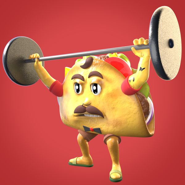 An image of 3D Weight Lifter TacoCoin v2