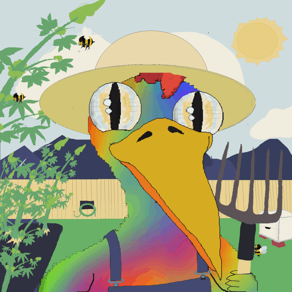 HippieNerdFarmer Custom Clucker NFT on Algorand