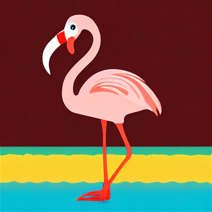 Flat Flamingo 2
