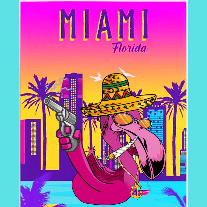 Flipping Birds Miami Skyline NFT on Algorand