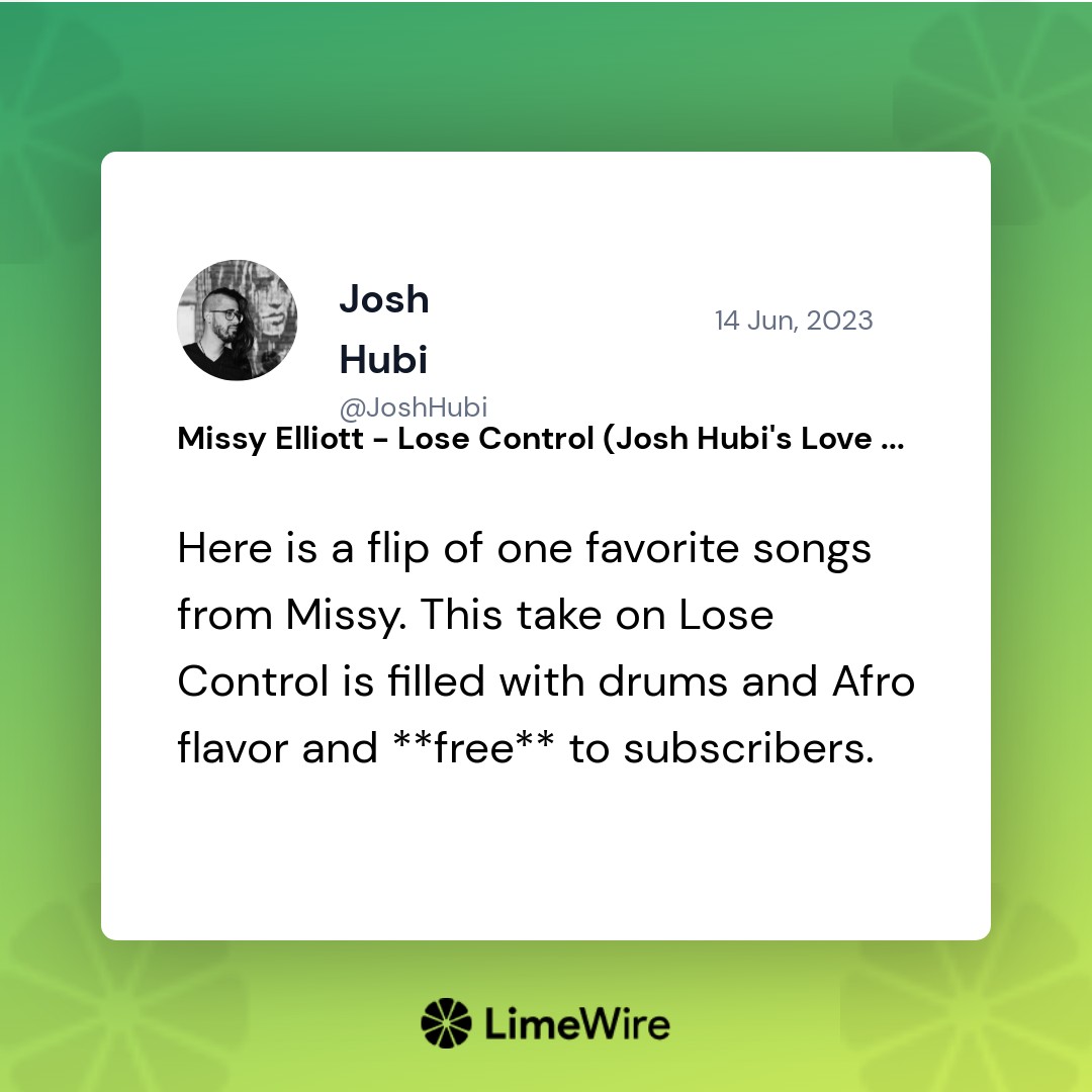 @JoshHubi post on 06/14/2023 NFT on Algorand