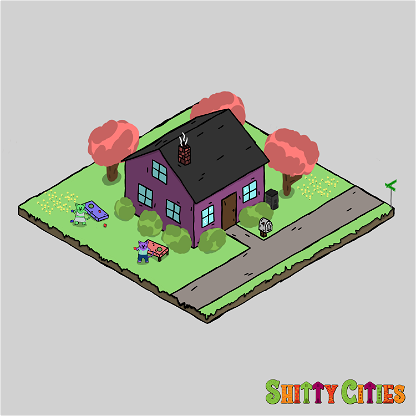 SCB53 - Two Story Purple House