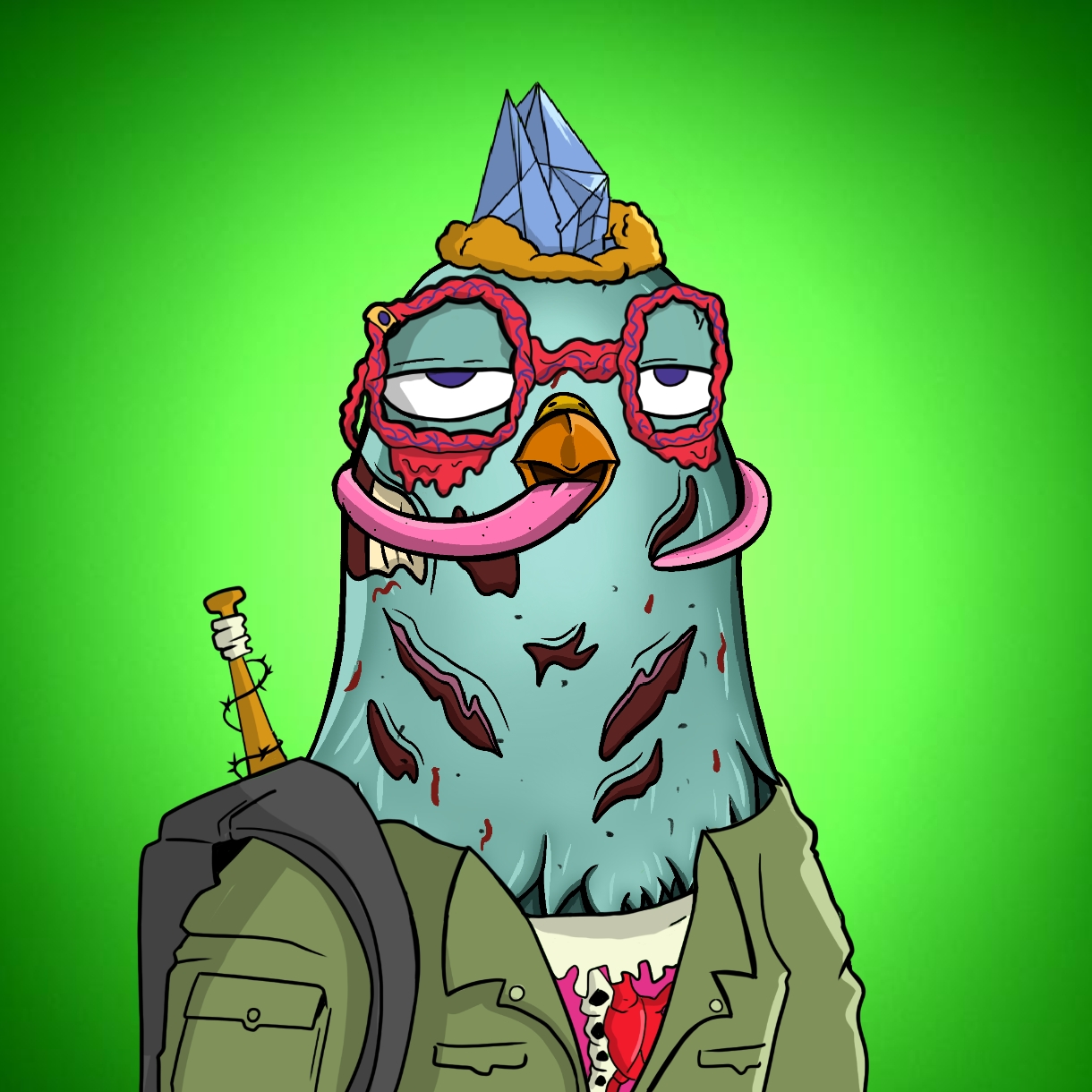 Mutant Ghetto Pigeon #302 NFT on Algorand