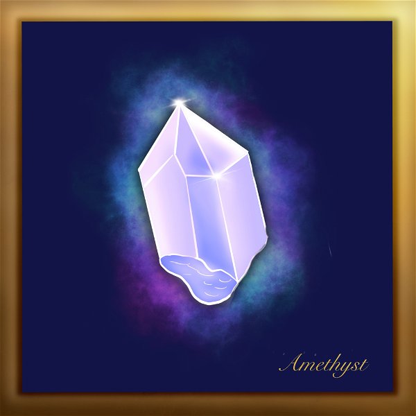 Image of Amethyst Power Stone (gold)