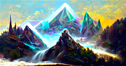 The crystal mountainscape
