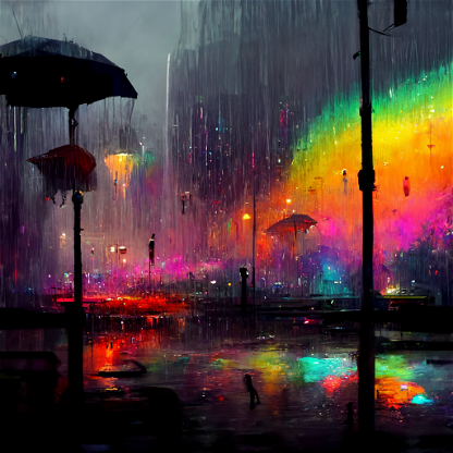 Colorful Rain#26 /Ai-powered art