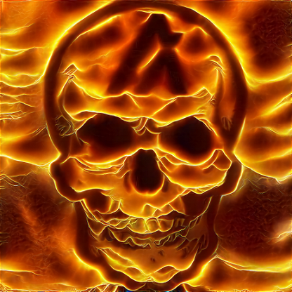 Roaring Fire Skull