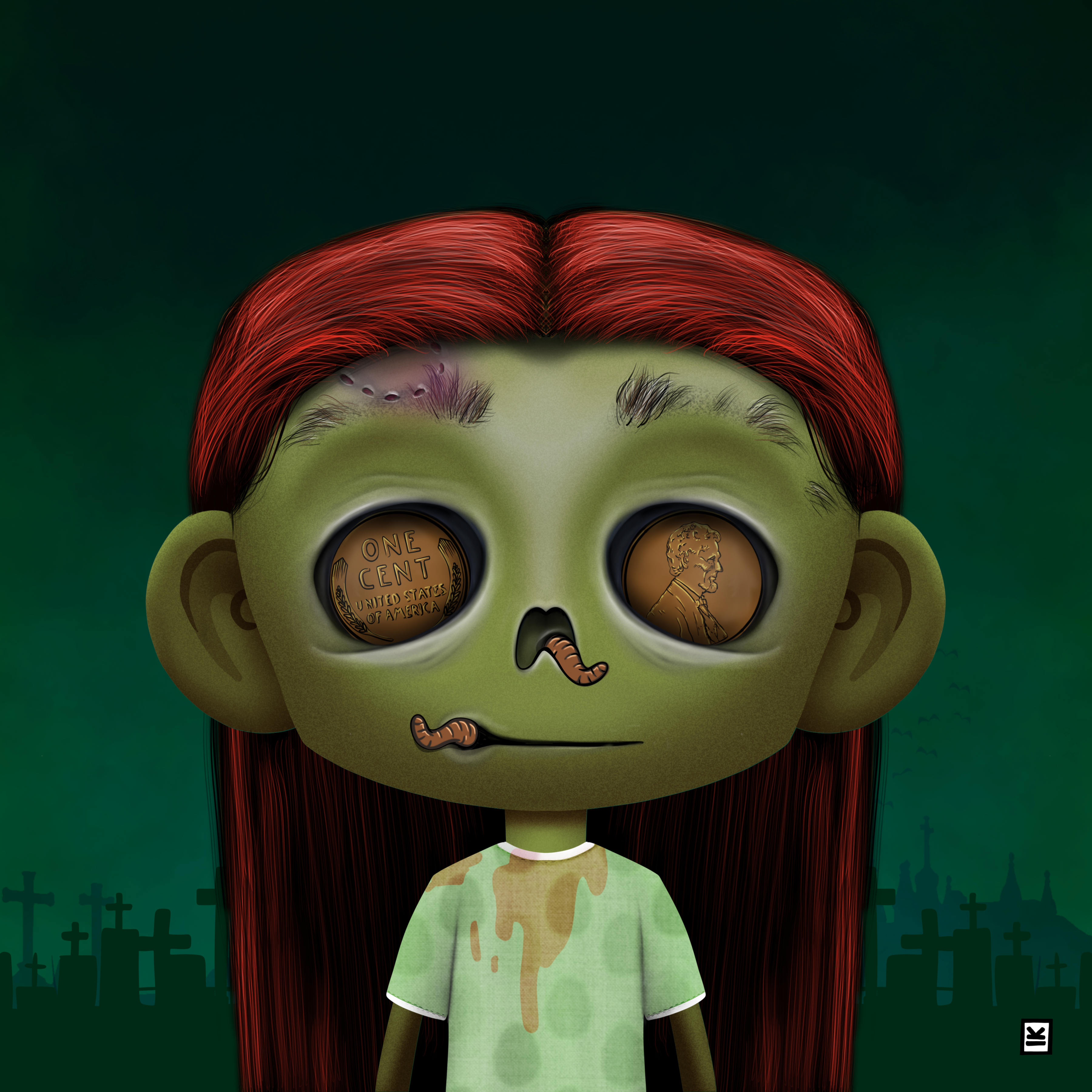 Little Monsters - Zombie #61 NFT on Algorand