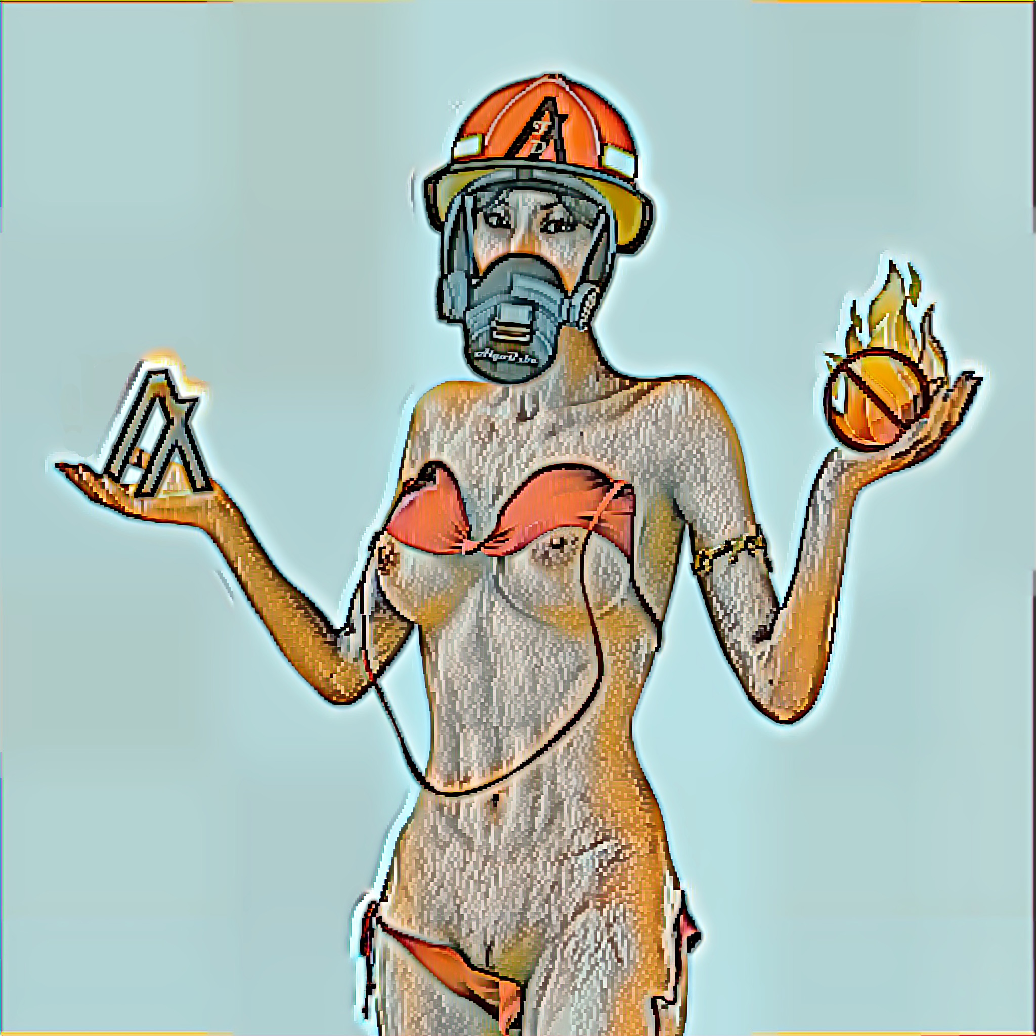 AlgoBabe #232: ALGOs over Fire NFT on Algorand