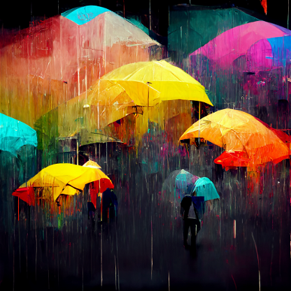 Colorful Rain#22 /Ai-powered art