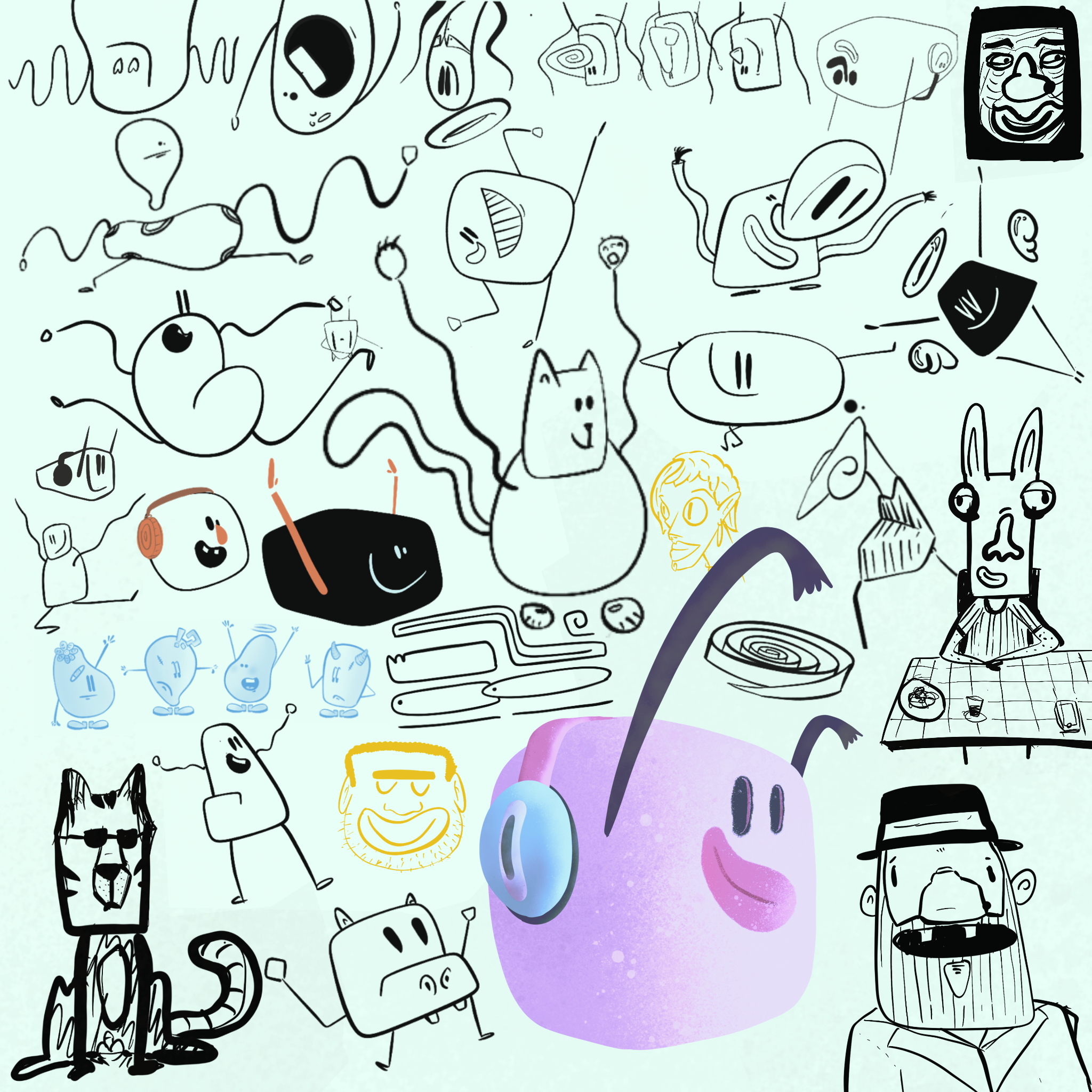 Saeed Leila doodle sheet 2 NFT on Algorand