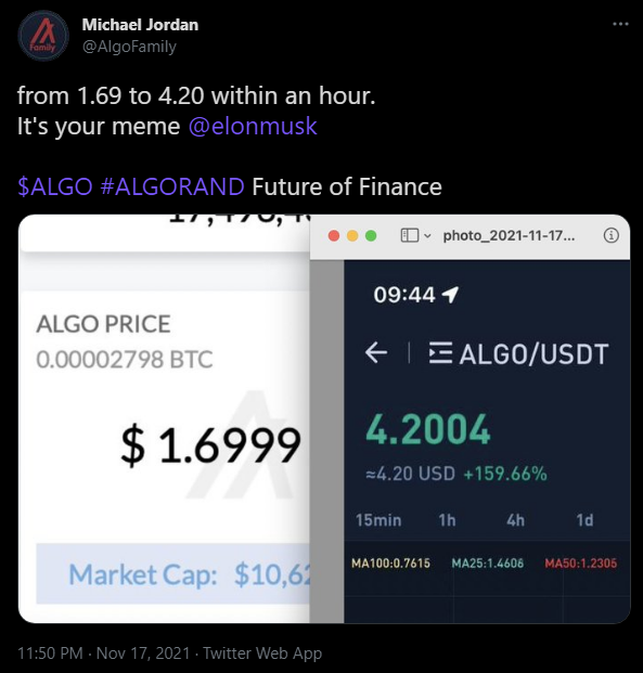 1.69 to 420 NFT on Algorand