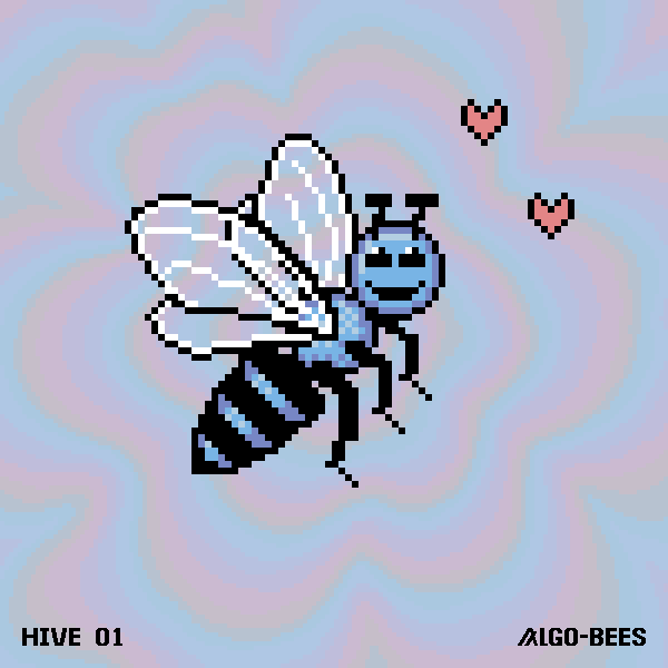 ALGO-BEES H1 #014-01 Trippy .gif NFT on Algorand