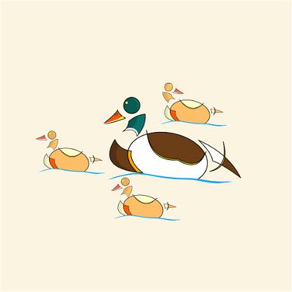 Happy Duck Family